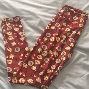 LuLaRoe OS Woodland Animal Leggings
